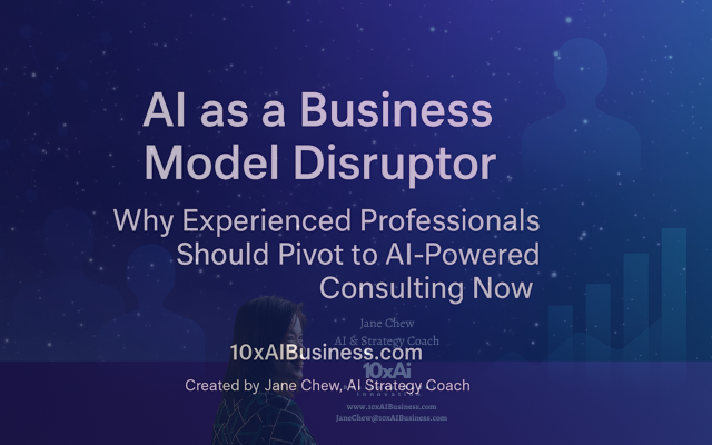 AI as a Business Model Disruptor: Why Experienced Professionals Should Pivot to AI‑Powered Consulting Now