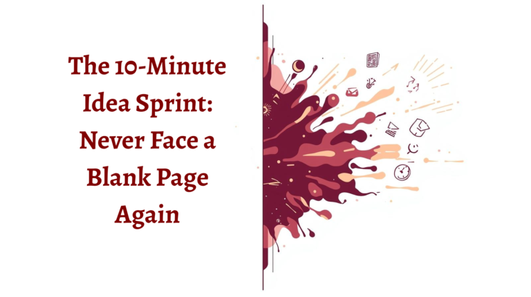 The 10-Minute Idea Sprint: Never Face a Blank Page Again
