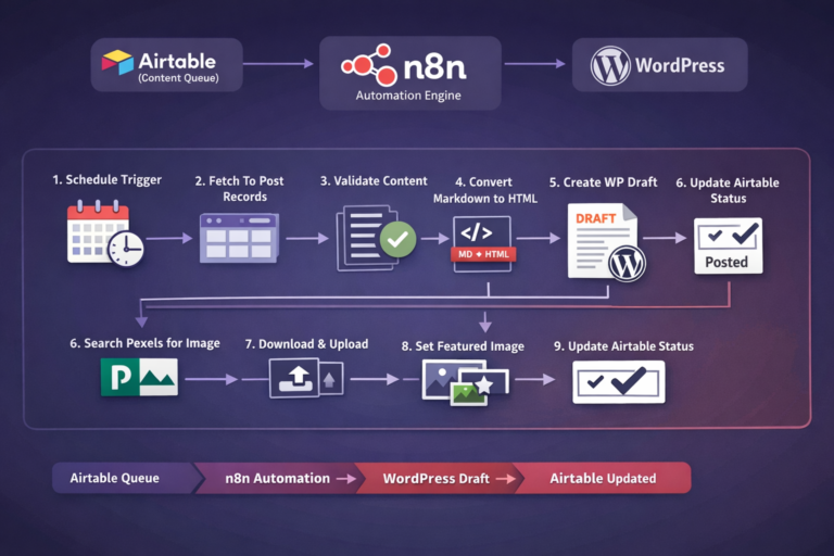 AI Workflow: Auto-Post Airtable Blog Content to WordPress via n8n