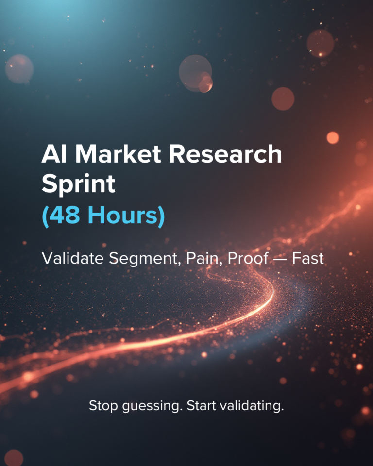 AI Market Research Sprint (48 Hours): Validate Segment, Pain, Proof — Fast