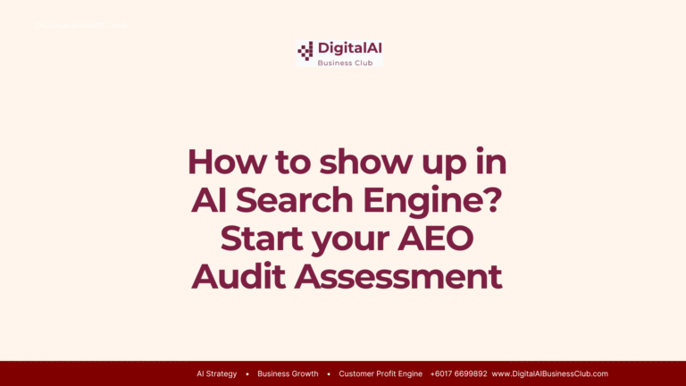How to show up in AI Search Engine? Start your AEO Audit Assessment