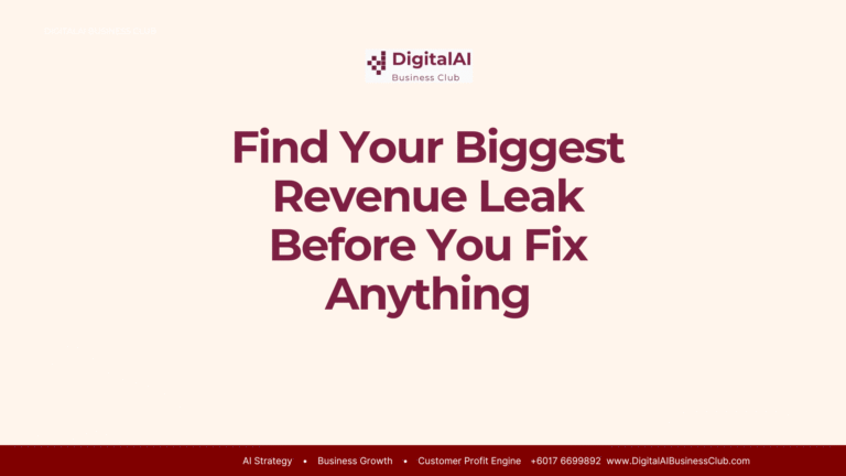 Find Your Biggest Revenue Leak Before You Fix Anything D1