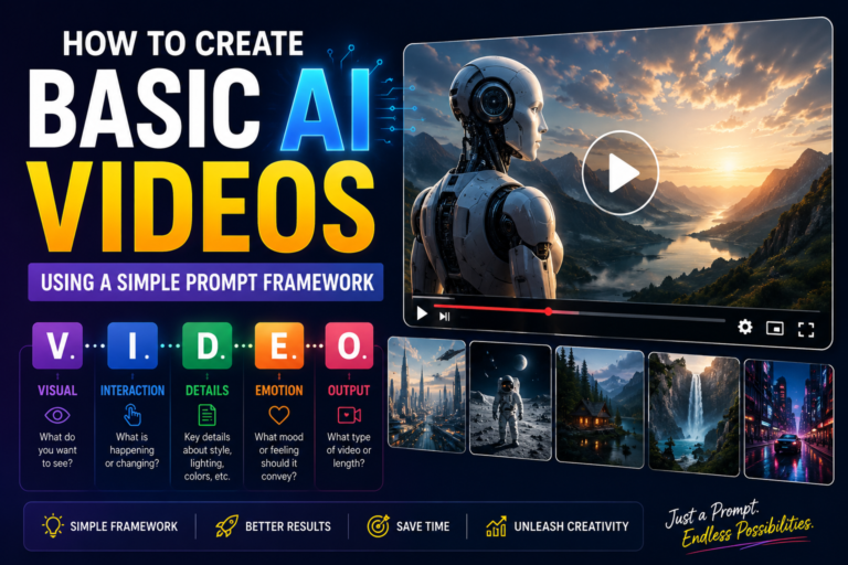 How to Create Basic AI Videos Using a Simple Prompt Framework