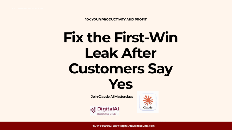 Day 6: Fix the First-Win Leak After Customers Say Yes