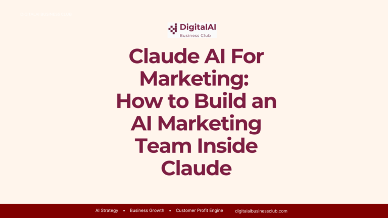 Claude AI For Marketing: How to Build an AI Marketing Team Inside Claude
