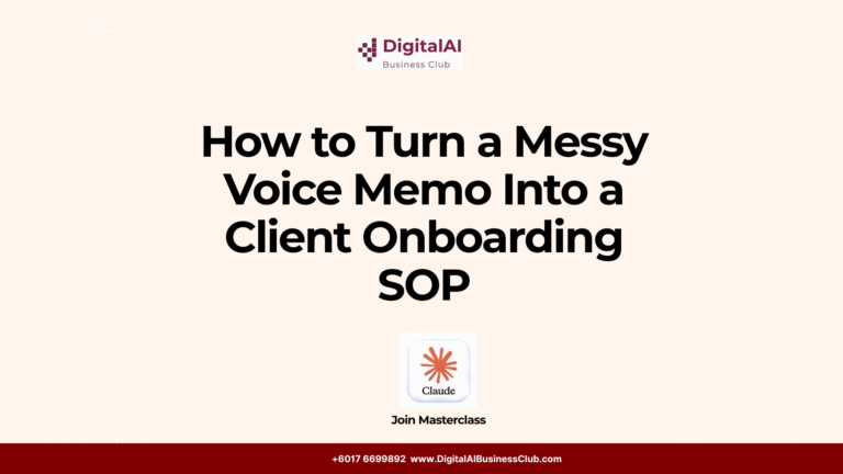 How to Turn a Messy Voice Memo Into a Client Onboarding SOP