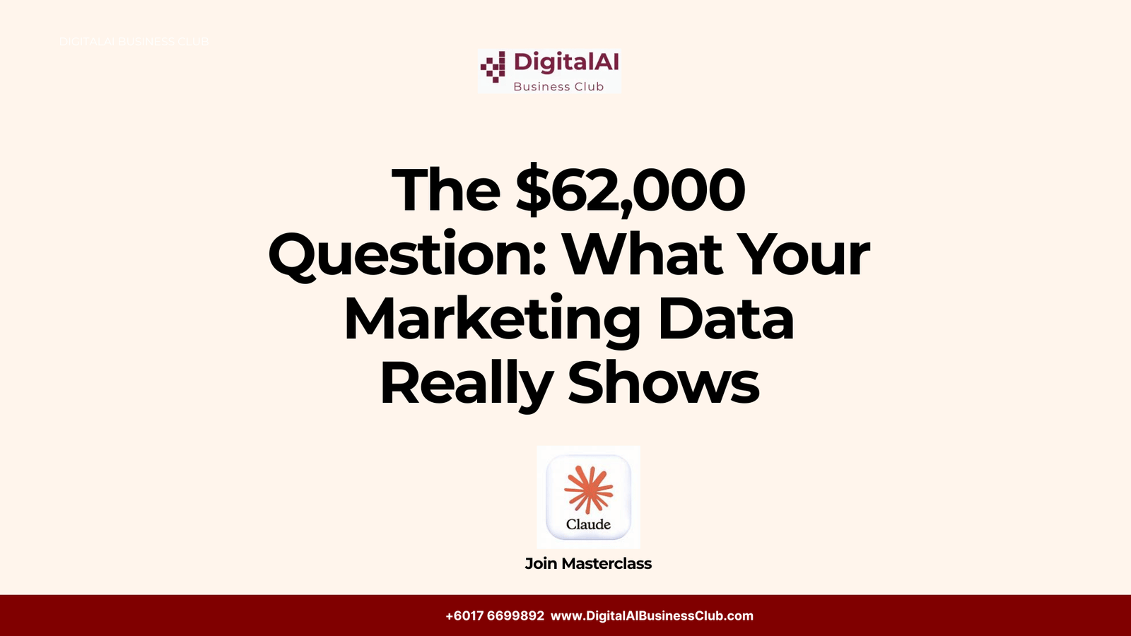The $62,000 Question: What Your Marketing Data Really Shows