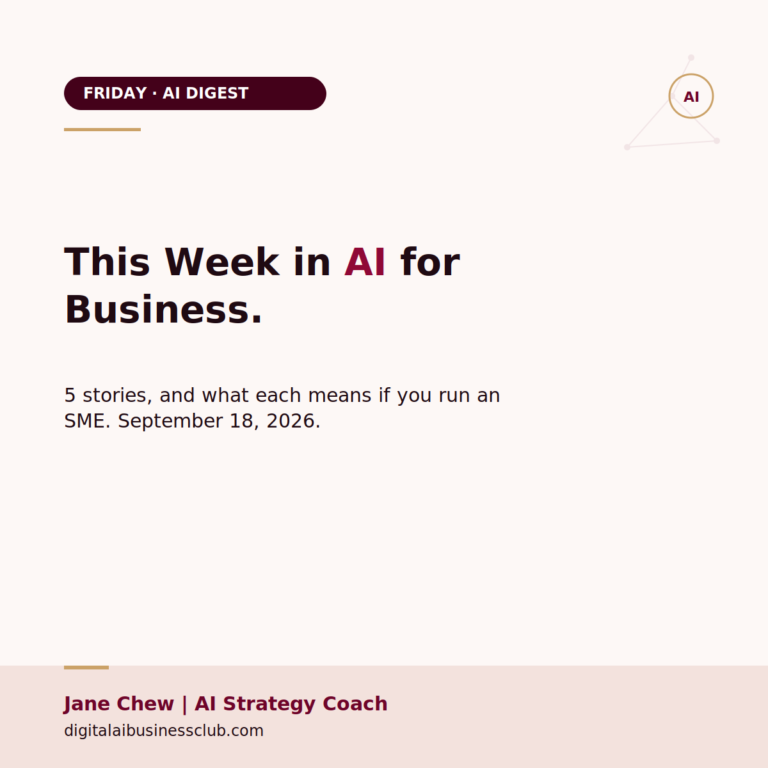 This Week in AI for Business — 18 September 2026