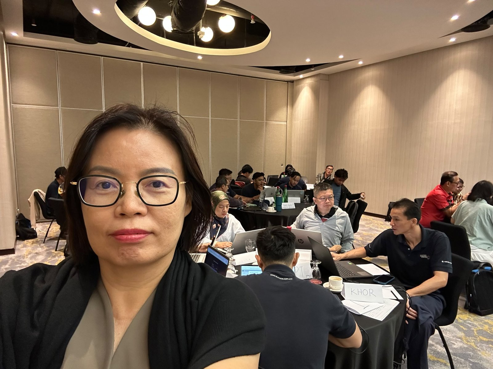 Staff taking part in a hands-on generative AI training session