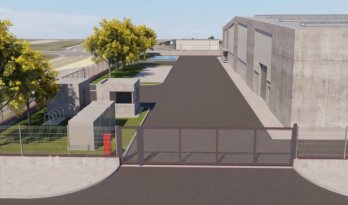 AI-rendered entrance area perspective for a landscape design concept produced with Gemini and Nano Banana Pro