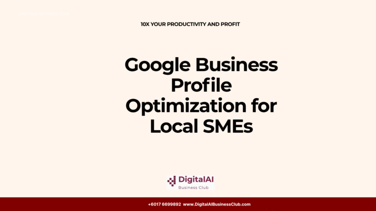 Google Business Profile Optimization for Local SMEs